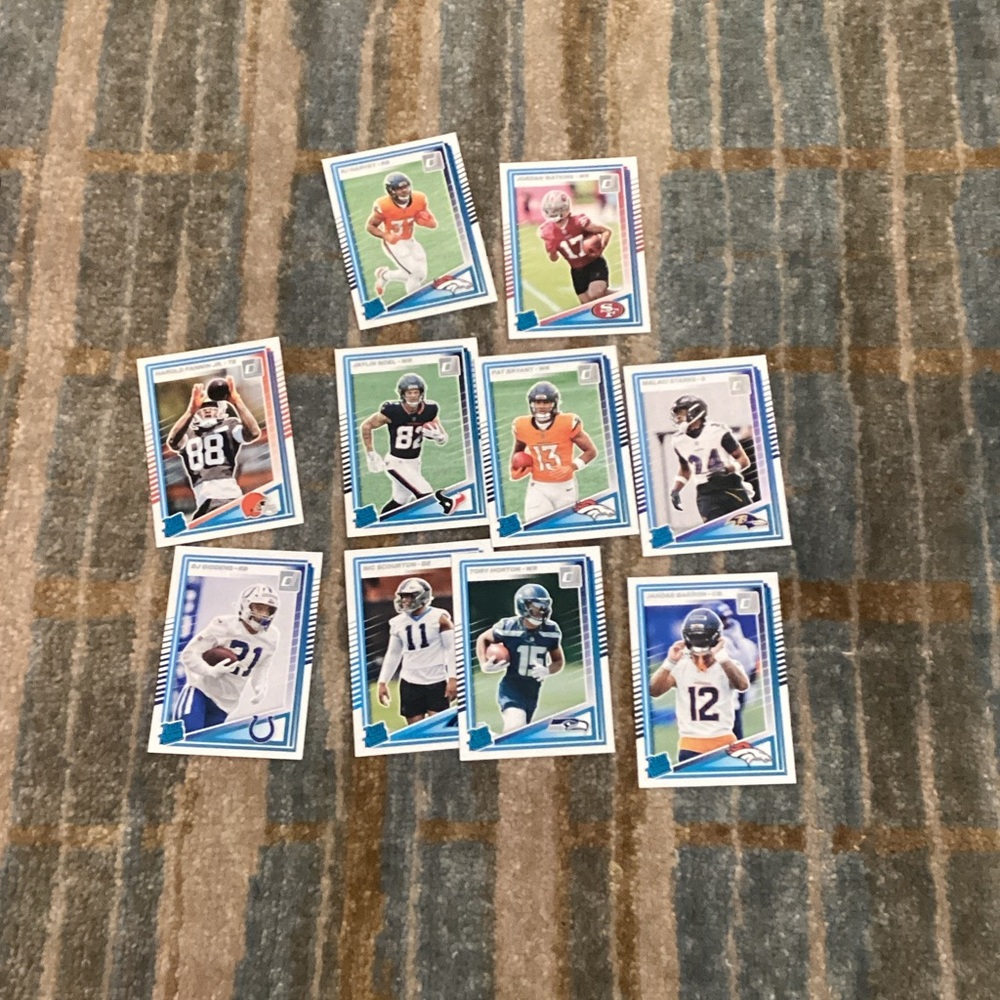 Football Trading Cards Set rated rookie bundle